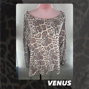 EUC Venus Leopard Print Sweatshirt